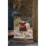 Canvas Hooglander met statief.