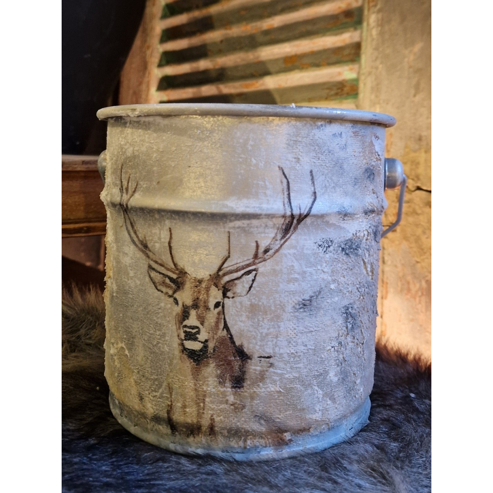 Decoratie emmertje hert