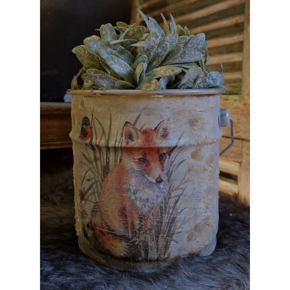 Decoratie emmertje vosje