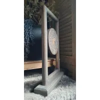 Houten munt in frame