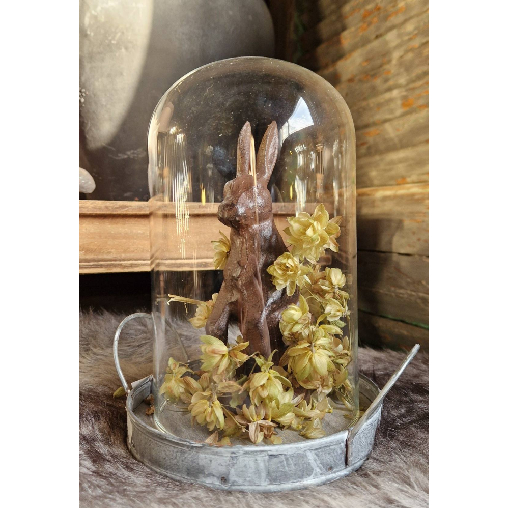 Stolpje met metalen plateau