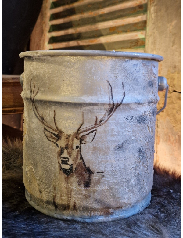 Decoratie emmertje hert