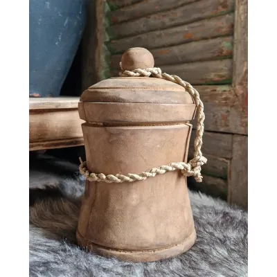 Handgemaakte houten pot