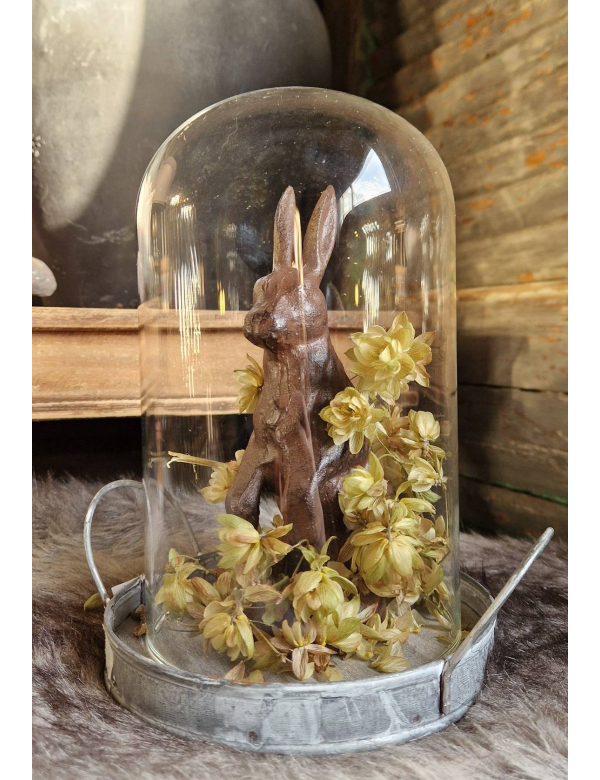 Stolpje met metalen plateau