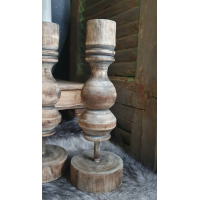 Set houten kandelaren