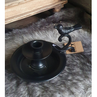 Kandelaar metaal met vogeltje