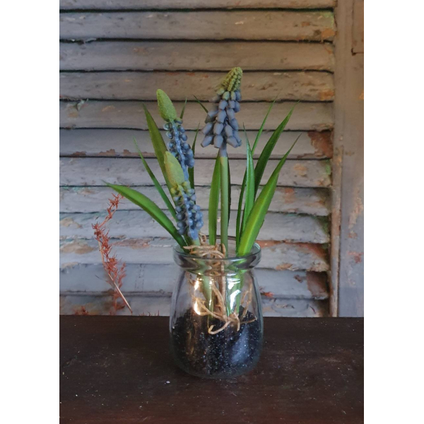 Kunstbloemen blauwe druifjes