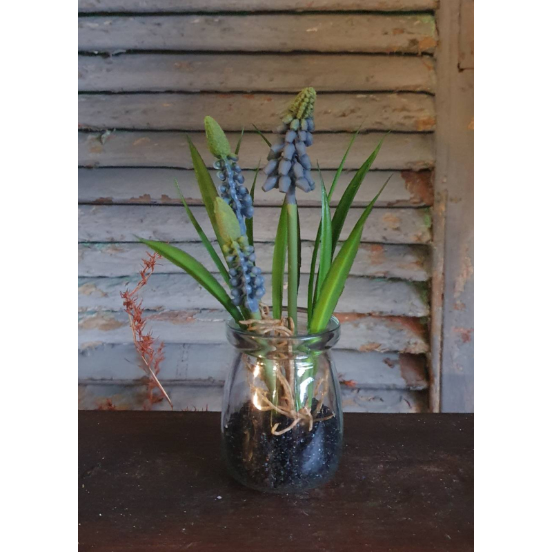 Kunstbloemen blauwe druifjes