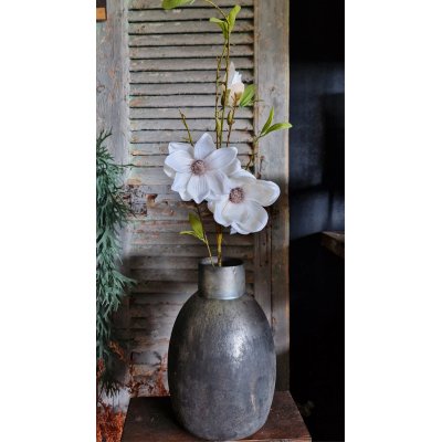Magnolia tak, kunstbloemen, wit