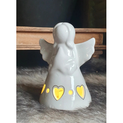 Keramieken engeltje met lichtje