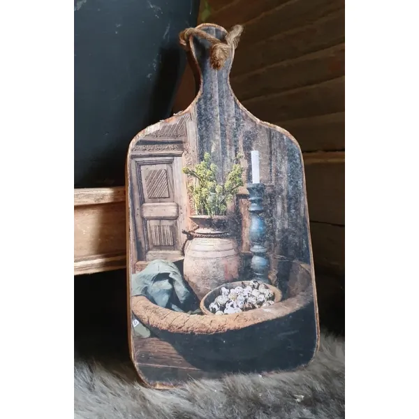 Houten deco bordje