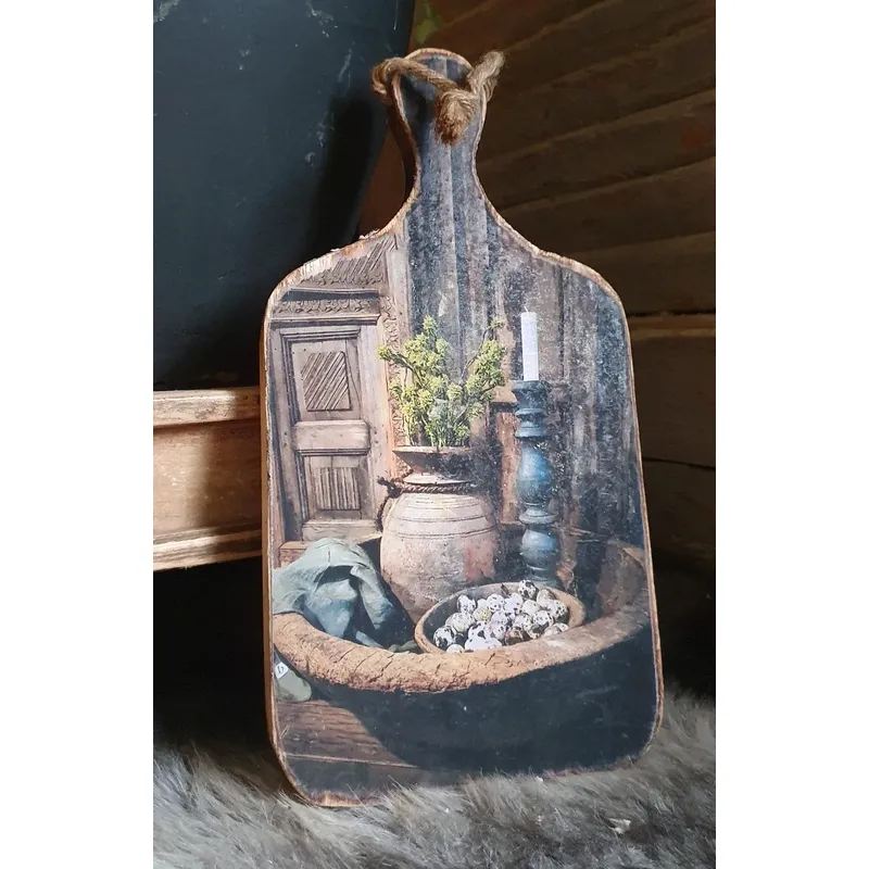Houten deco bordje
