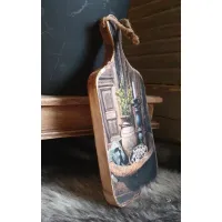 Houten deco bordje