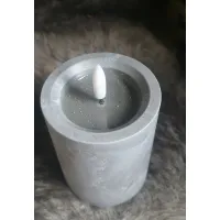 LED kaars marmerlook 12,5 cm