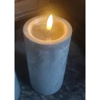 LED kaars marmerlook 17,5 cm