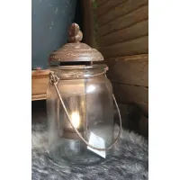 Pot met vogel, waxinelichthouder, Countryfield