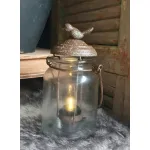 Pot met vogel, waxinelichthouder, Countryfield