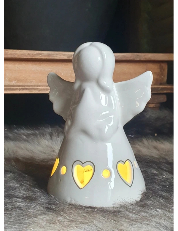 Keramieken engeltje met lichtje