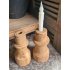 Set robuuste houten kandelaren