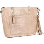 Bag2Bag Leren Schoudertas Evora Grey / Taupe.