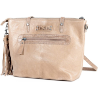 Bag2Bag Leren Schoudertas Evora Grey / Taupe.