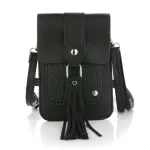 Telefoontasje zwart met kwast