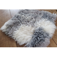 Vachtje, chairpad, grijze curl nr2