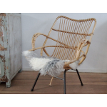 Vachtje, chairpad, grijze curl nr2