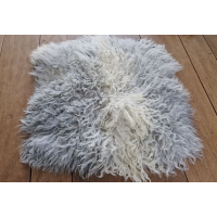 Vachtje, chairpad, grijze curl nr1